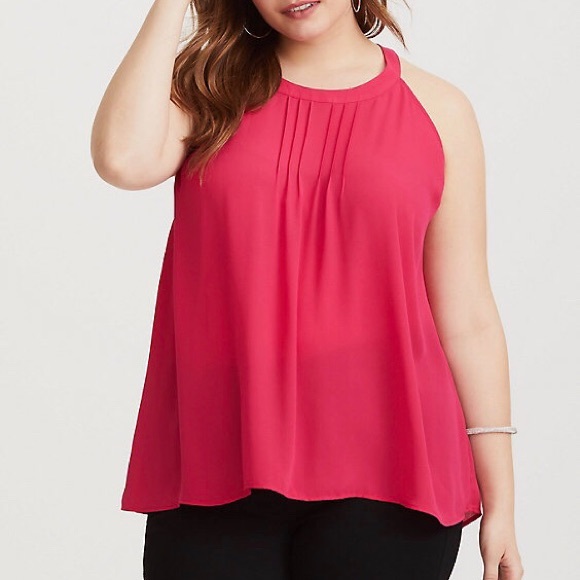 torrid Tops - FINAL MARKDOWN  Torrid Pleated Chiffon Tank